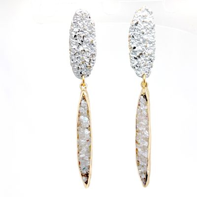 Σκουλαρίκια Sand S17 Long Geode